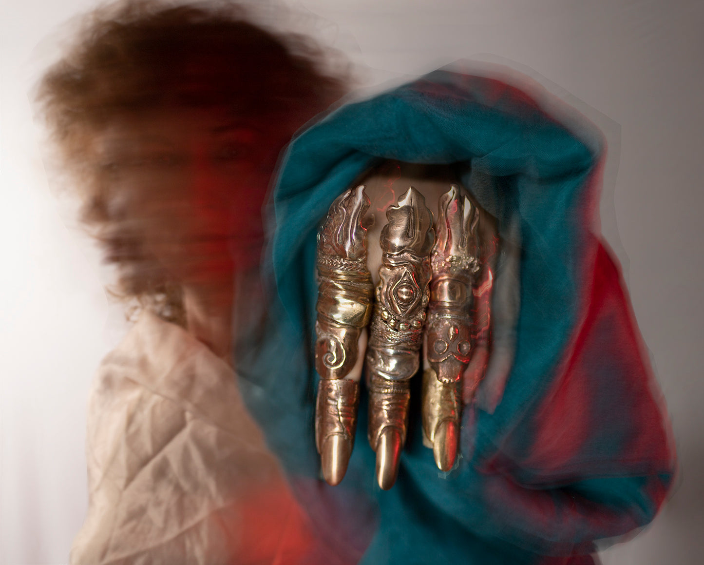 Mahakala W ring. Brass. / Duzy pierscien. Mosiadz.