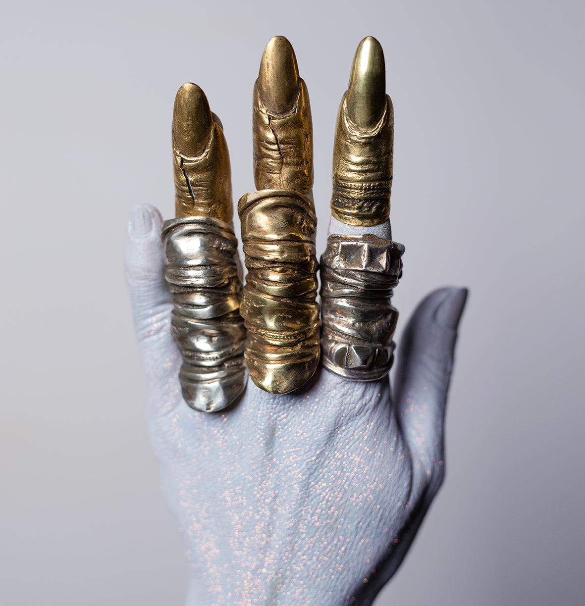 Organic spike Raw Ring. Silver. / Pierscien cwiek. Srebro.
