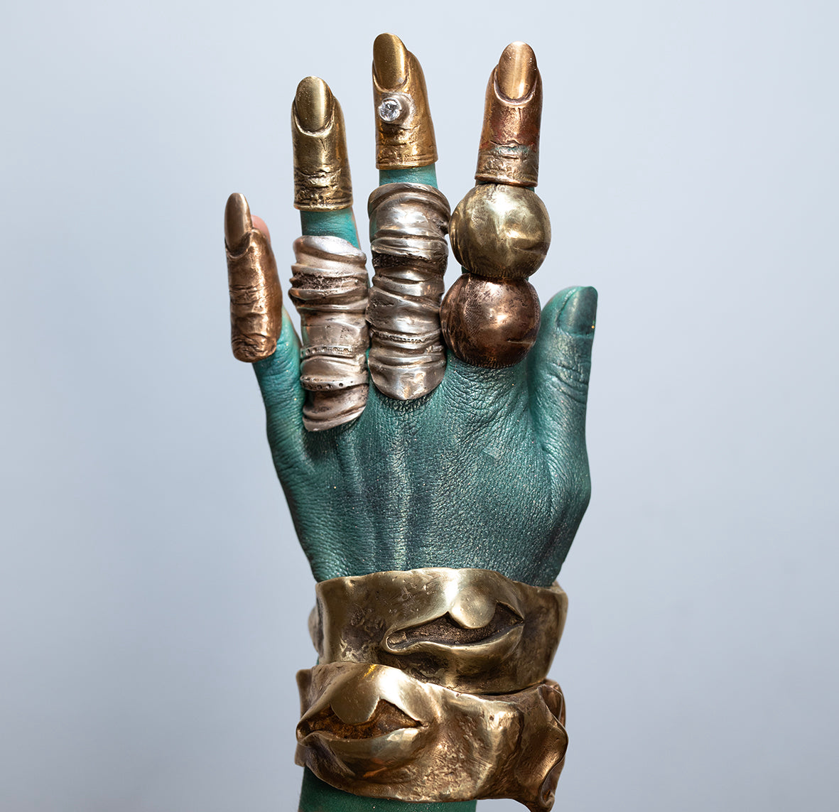 Ball texture ring. Brass./ Pierscien kula. Mosiadz.