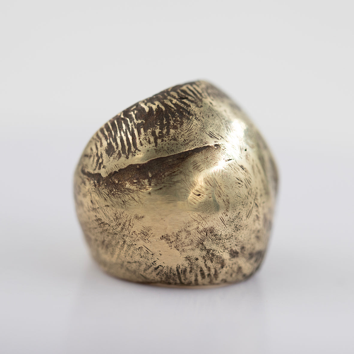 Ball texture ring. Brass./ Pierscien kula. Mosiadz.