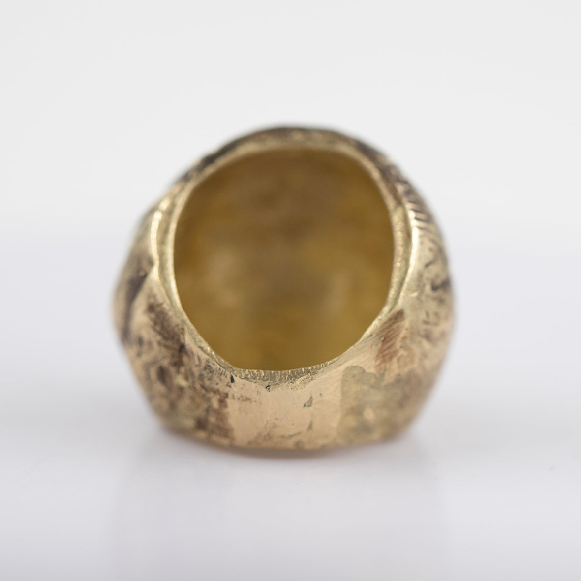 Ball texture ring. Brass./ Pierscien kula. Mosiadz.