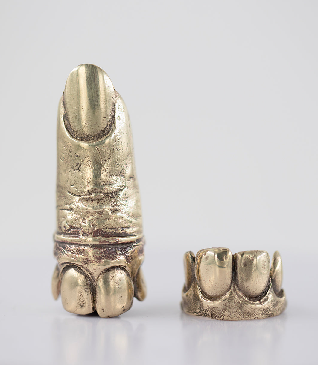 Tooth Fairy, 2 part ring. Brass and silver. / Wrozka Zebuszka, 2 czesciowy pierscien. Mosiadz i srebro.