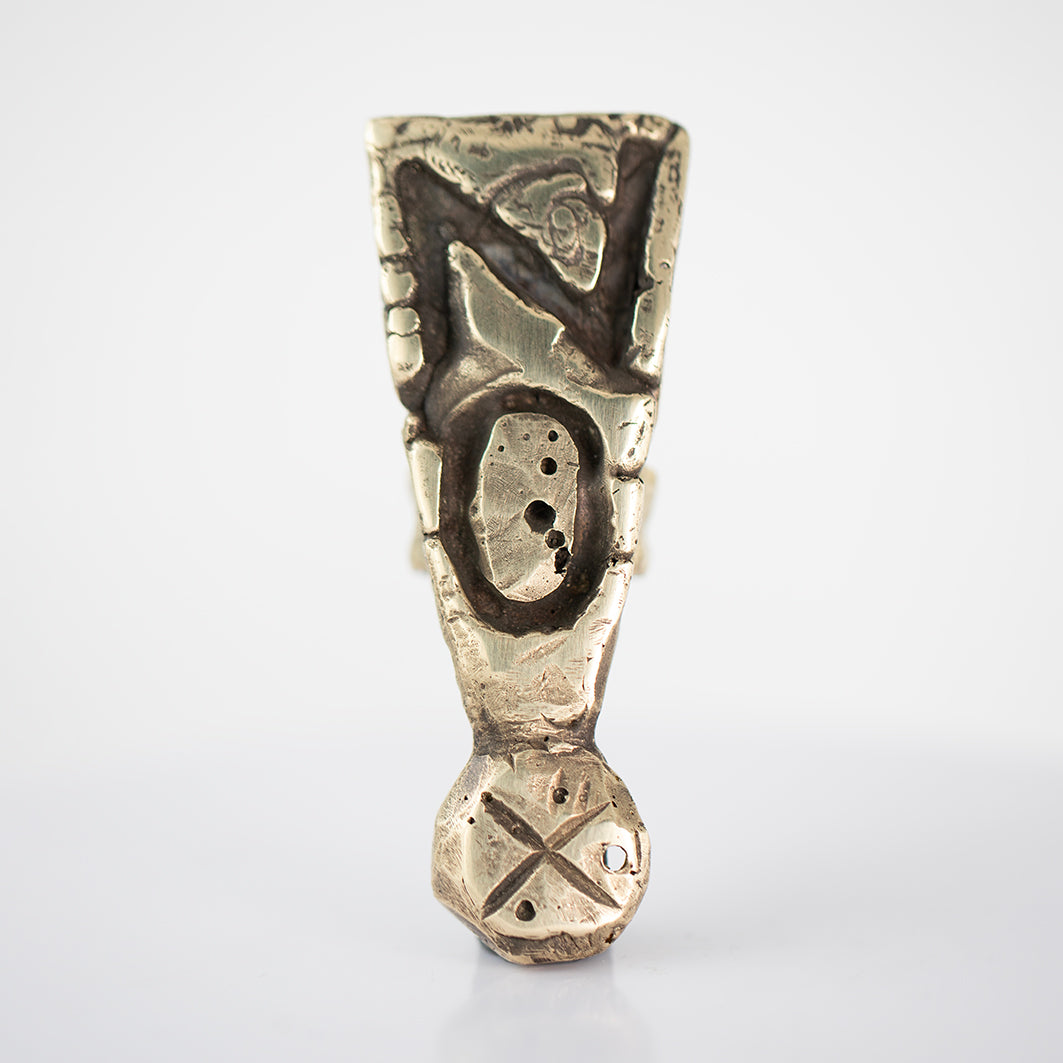 NO ring. Brass./Pierscien NO. Brass.