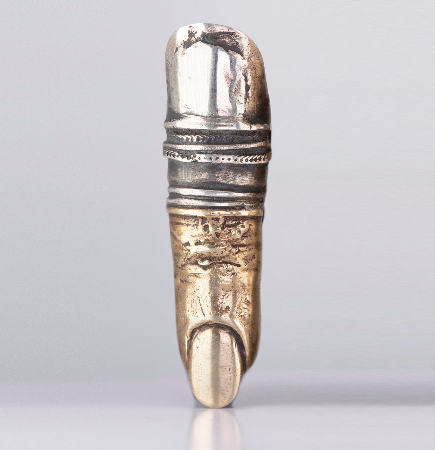 Finger 2 colors - silver and brass. / Pierścień palec. Srebro i mosiądz.
