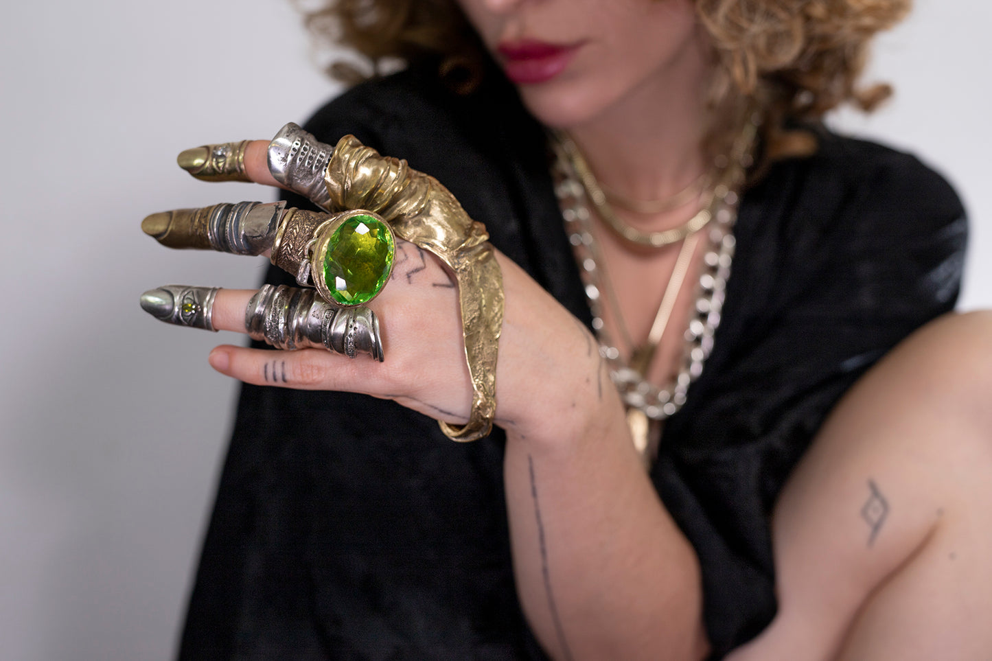 Big Layers Organic Ring. Brass. / Duzy pierscien warstwowy. Mosiadz.