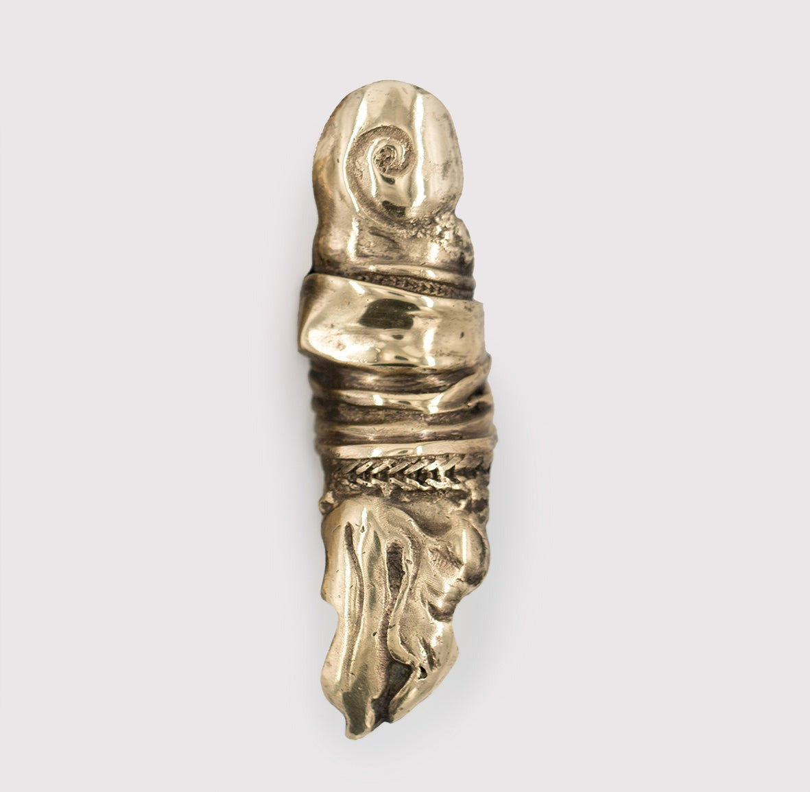 Mahakala W ring. Brass. / Duzy pierscien. Mosiadz.