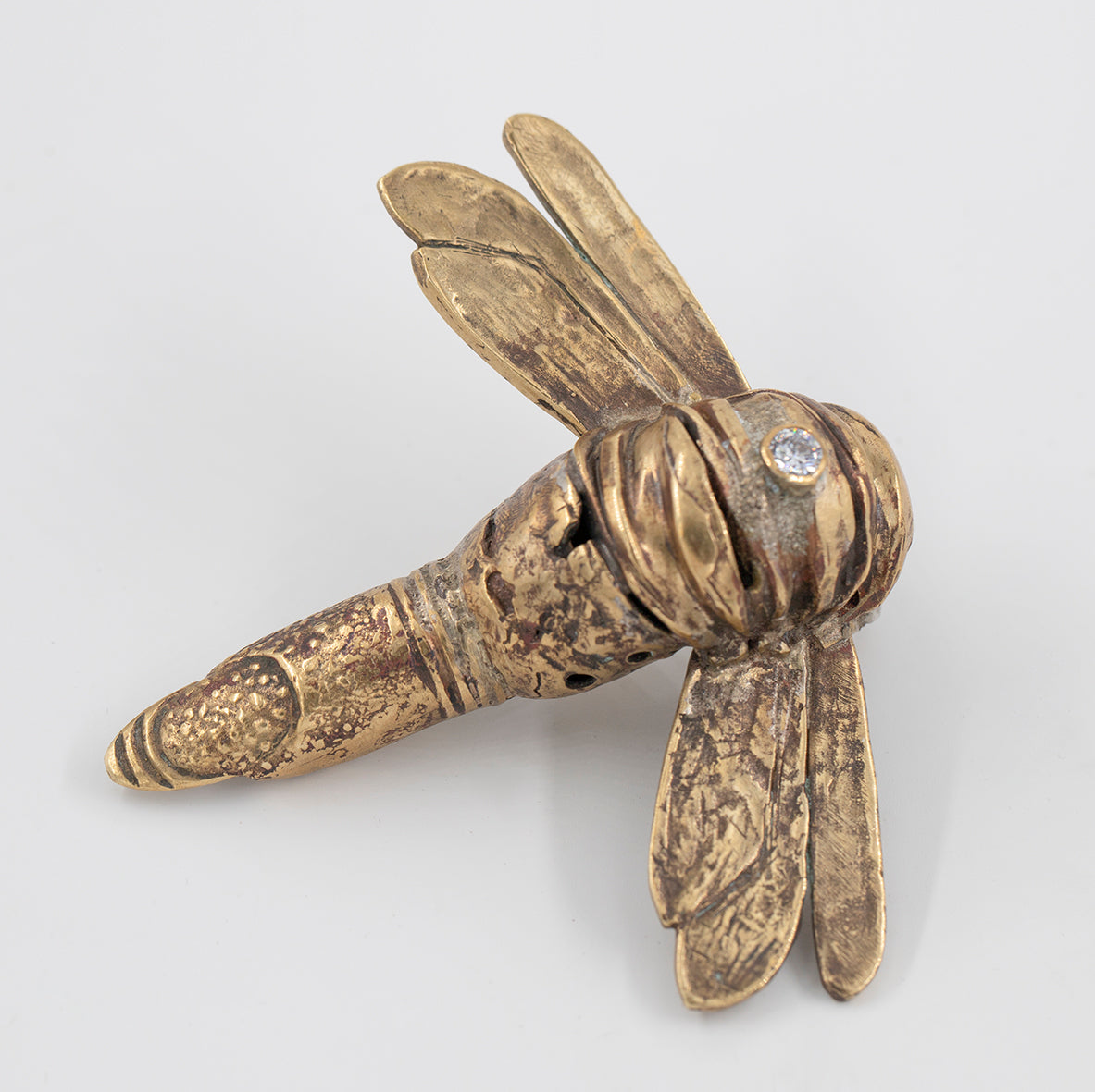 Ring in the shape of an dragonfly II. Brass. / Pierscien w ksztalcie owada. Mosiadz.