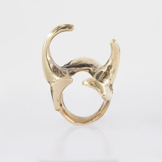 Organic shape ring. Brass and silver. / Pierscien organiczny ksztalt. brass and silver.