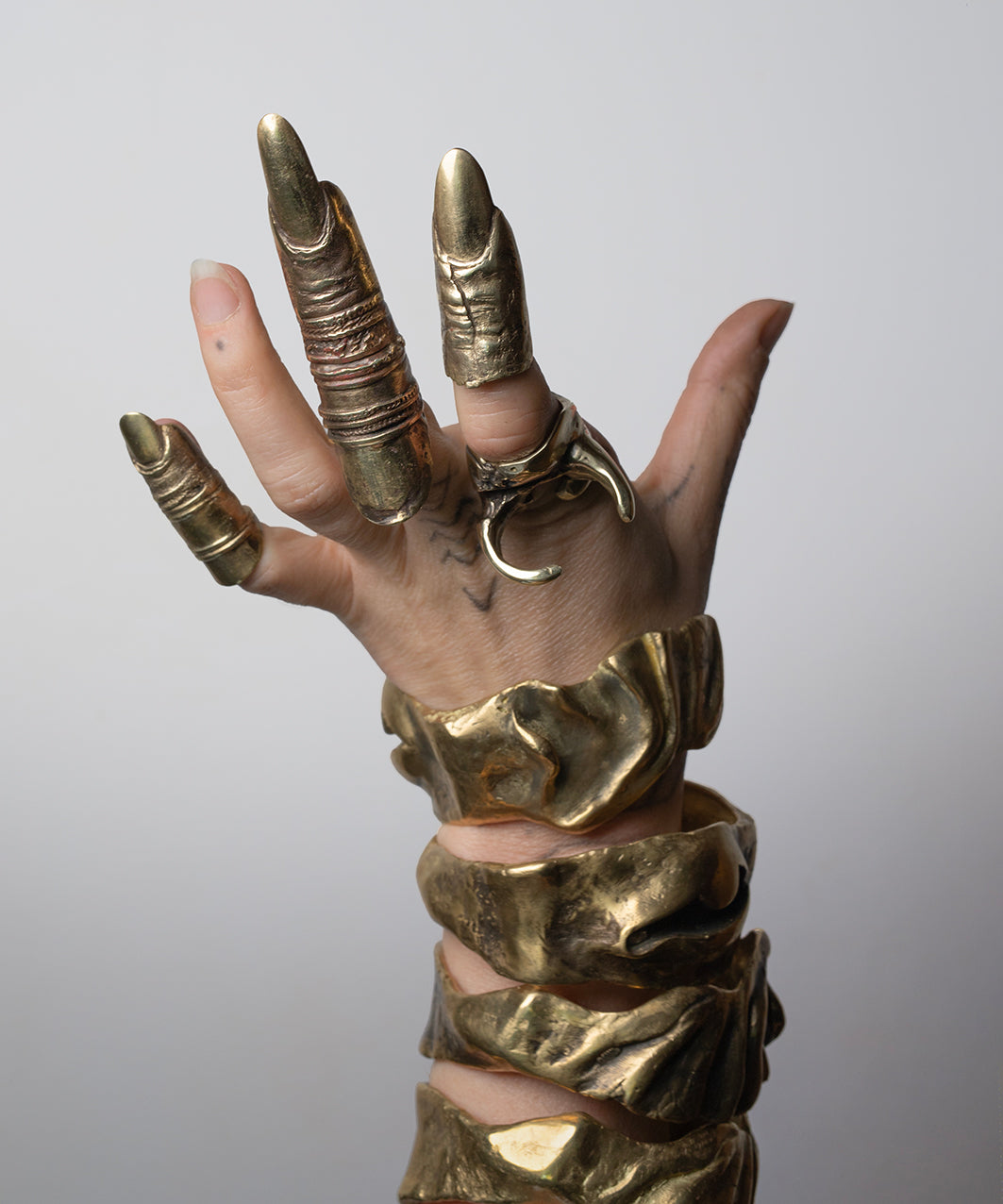 Organic shape ring. Brass and silver. / Pierscien organiczny ksztalt. brass and silver.