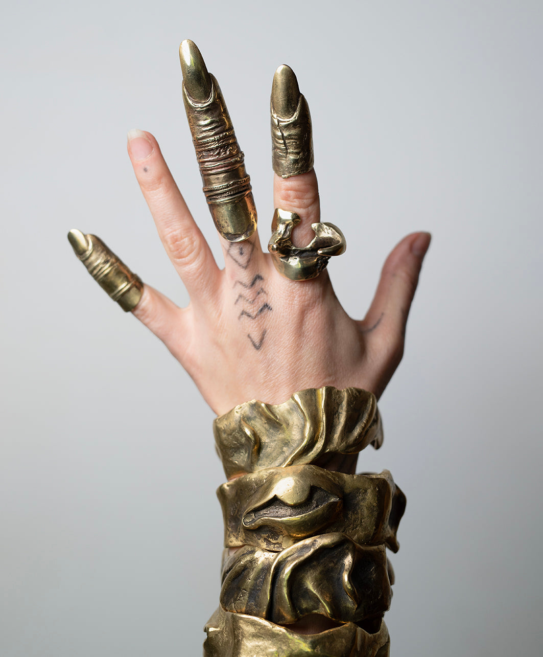 Organic shape ring. Brass and silver. / Pierscien organiczny ksztalt. brass and silver.