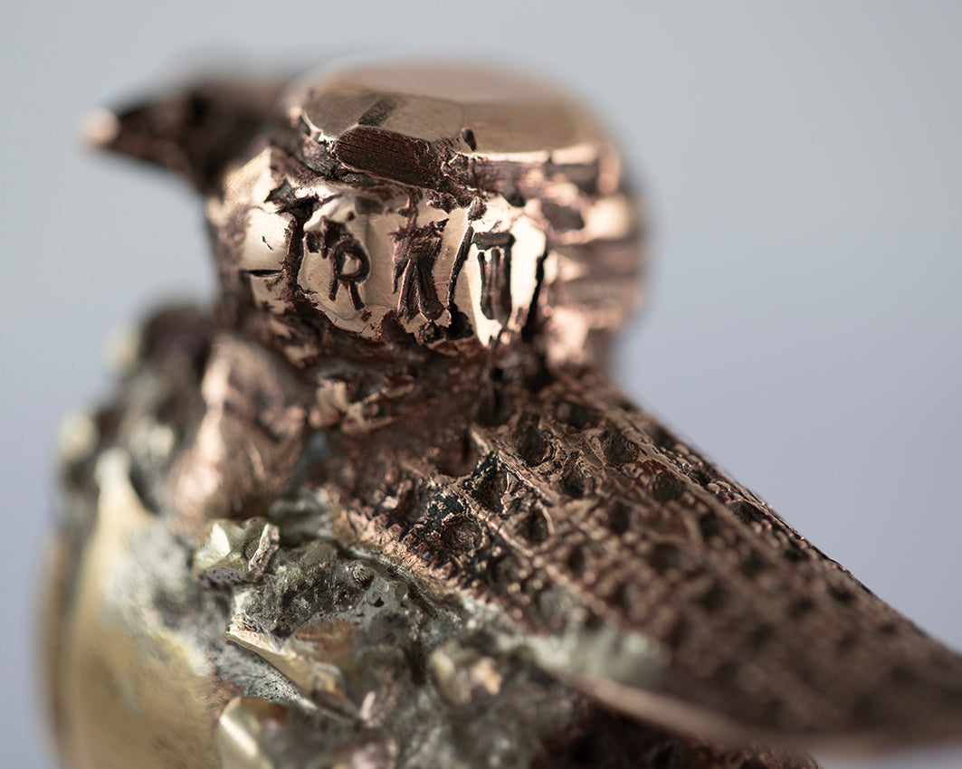 High ring armor. Brass, bronze. / Wysoki pierscien zbroja. Mosiadz, braz.