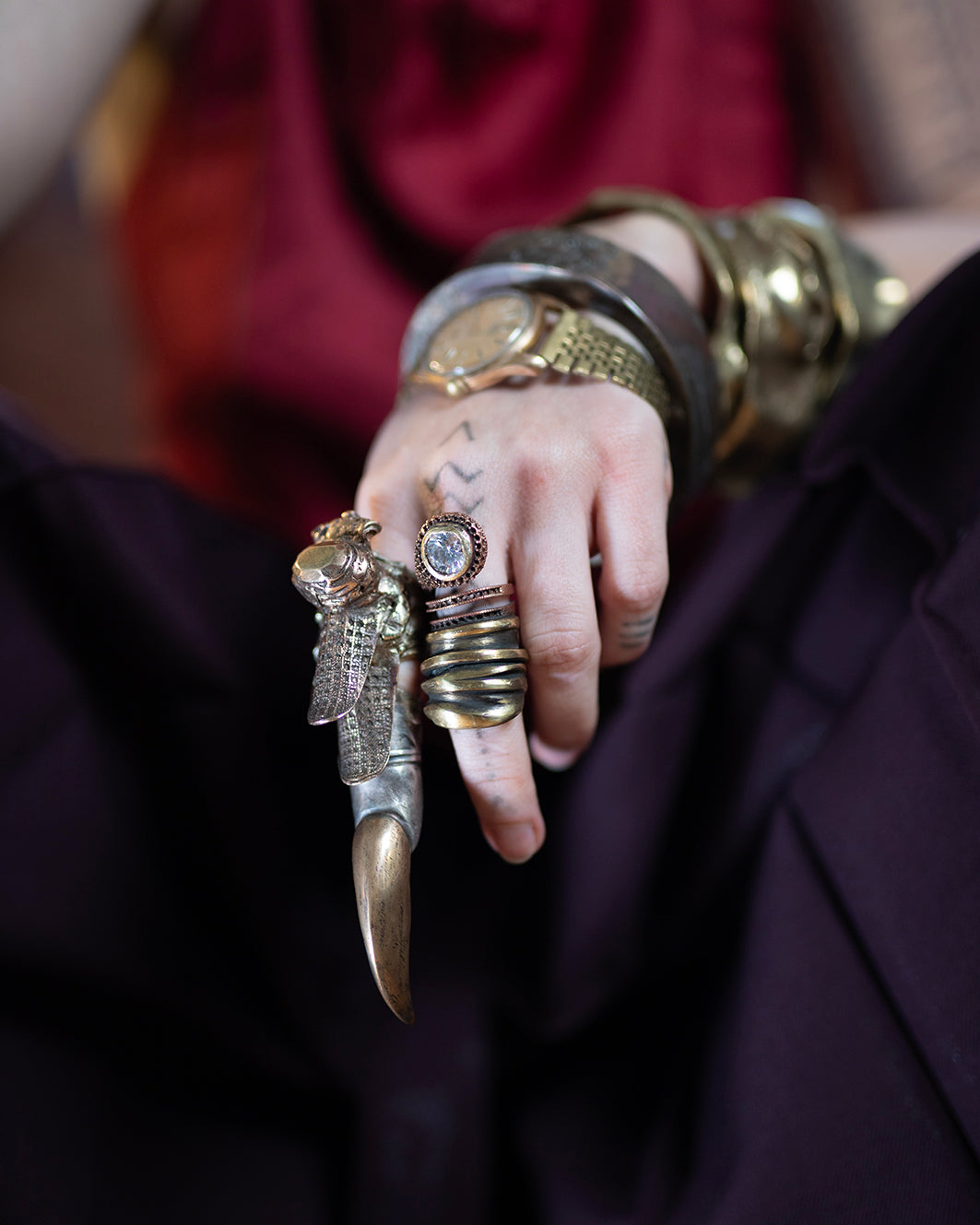 High ring armor. Brass, bronze. / Wysoki pierscien zbroja. Mosiadz, braz.