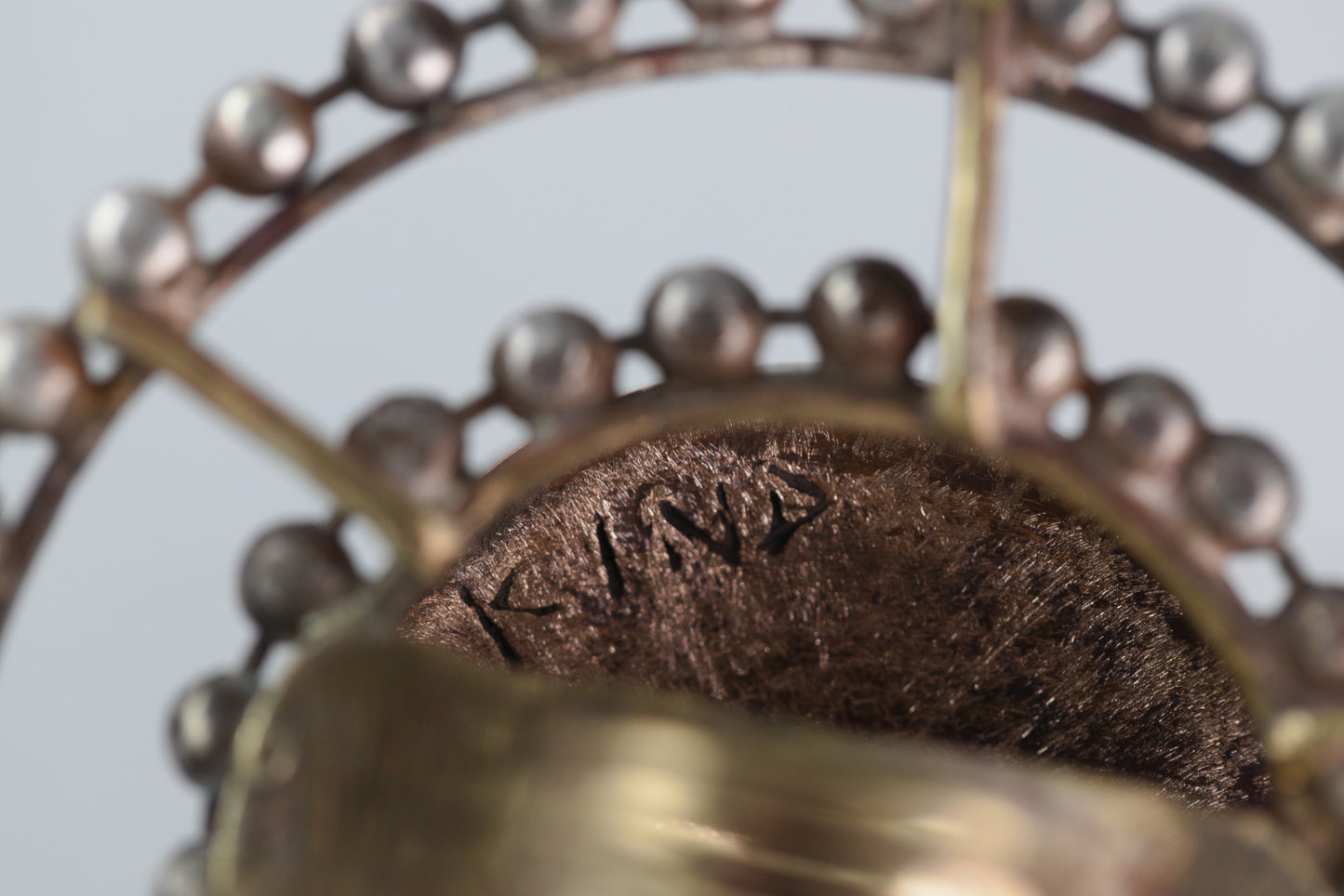 The wheel of time ring. Bronze, brass, copper, silver, zirconia. / Pierscien kolo czasu. Braz, mosiadz, miedz, srebro, zirconia.