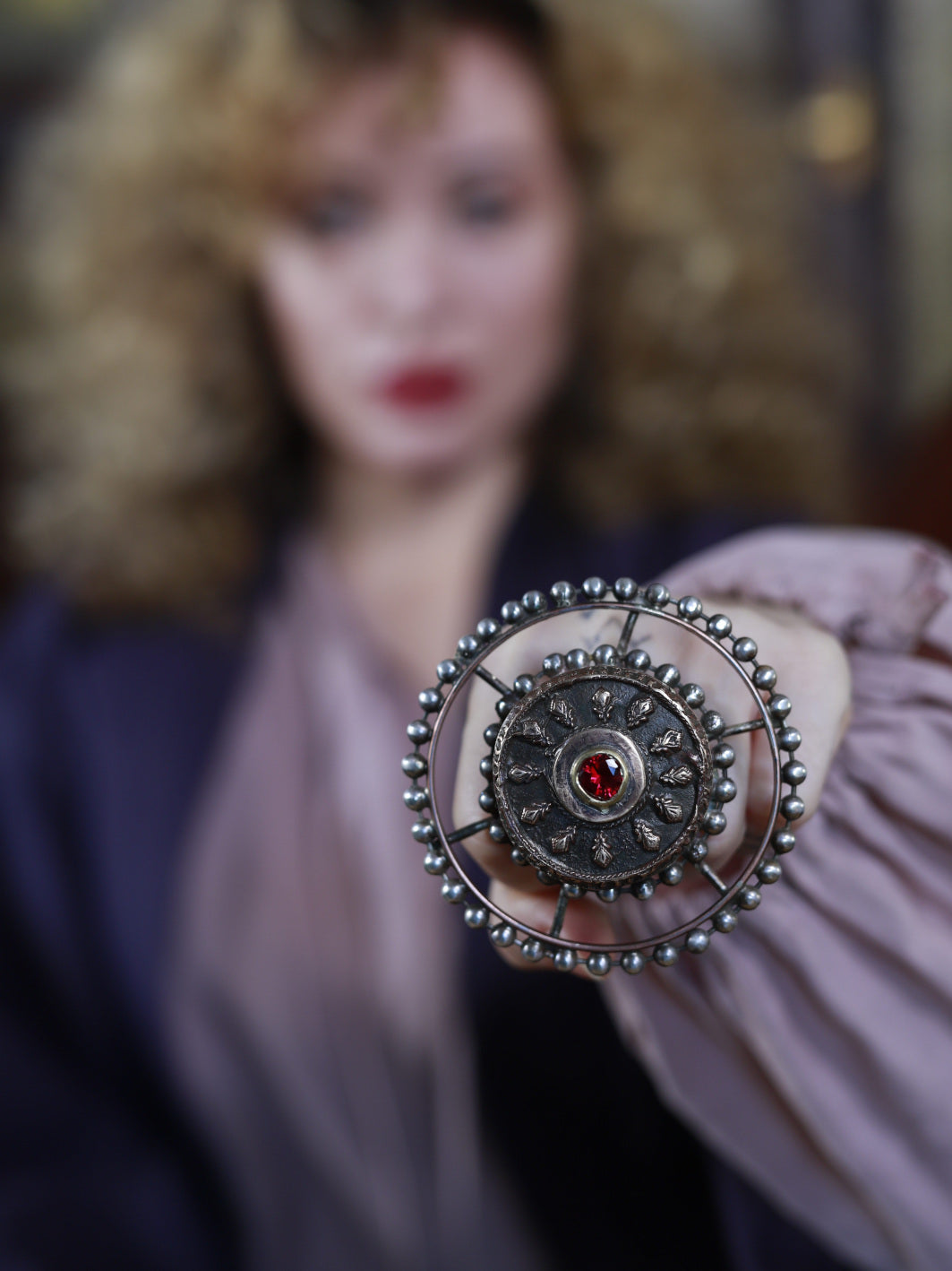 The wheel of time ring. Bronze, brass, copper, silver, zirconia. / Pierscien kolo czasu. Braz, mosiadz, miedz, srebro, zirconia.