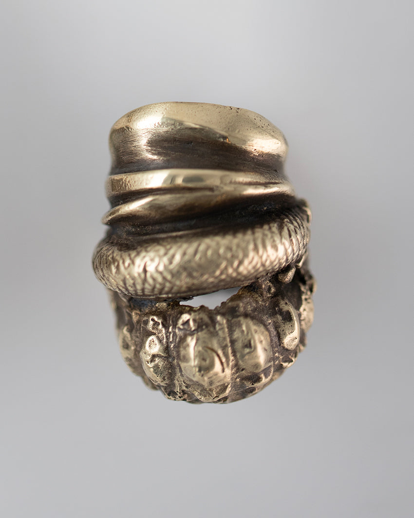 Dragon layer ring. Brass. / Pierscien smoczy warstwowy. Mosiadz.