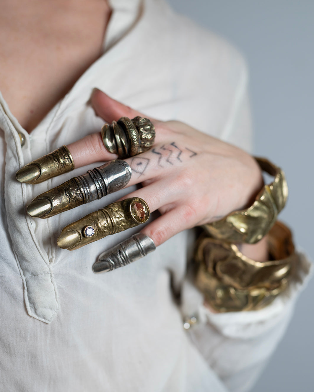 Dragon layer ring. Brass. / Pierscien smoczy warstwowy. Mosiadz.