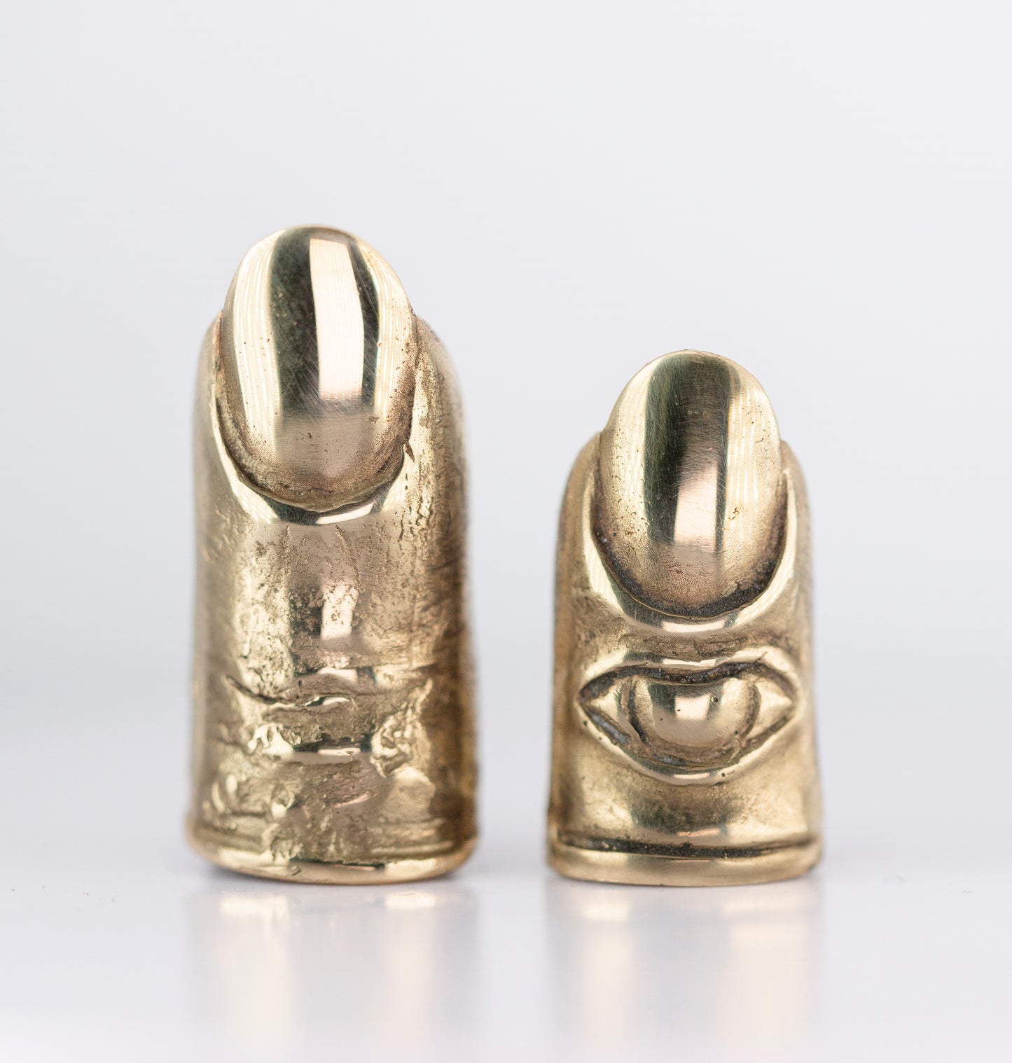 Raw Finger with Eye. Silver and brass. / Pierscien palec. Srebro i mosiadz.