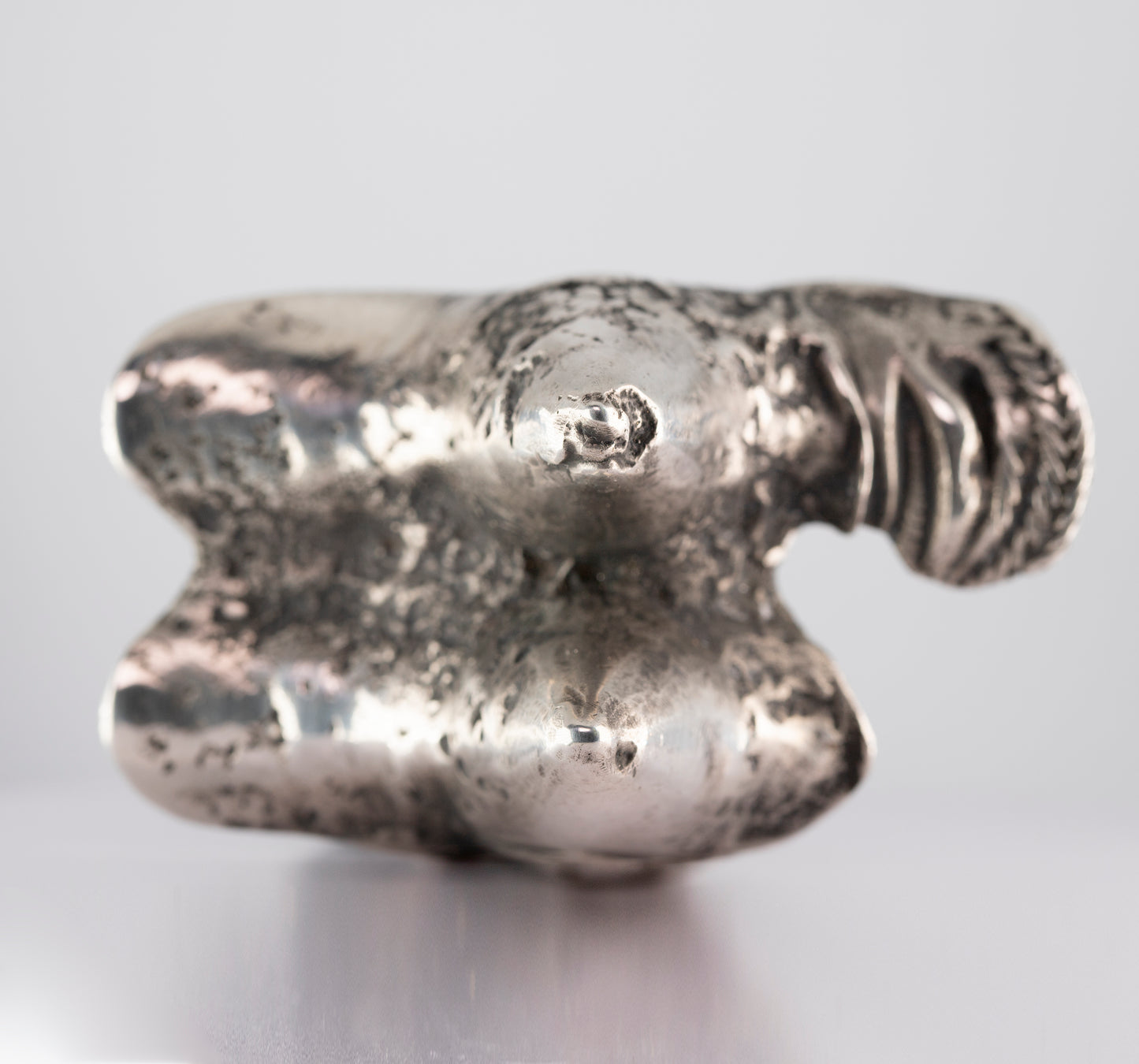 Spike ring on two fingers. Brass and silver. / Pierscien kolce na dwa palce. Mosadz i srebro.