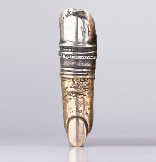 Raw Finger 2 colors - silver and brass. / Pierścień palec. Srebro i mosiądz.