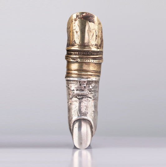 Raw Finger 2 colors - brass and silver. / Pierścień palec. Mosiądz i srebro.