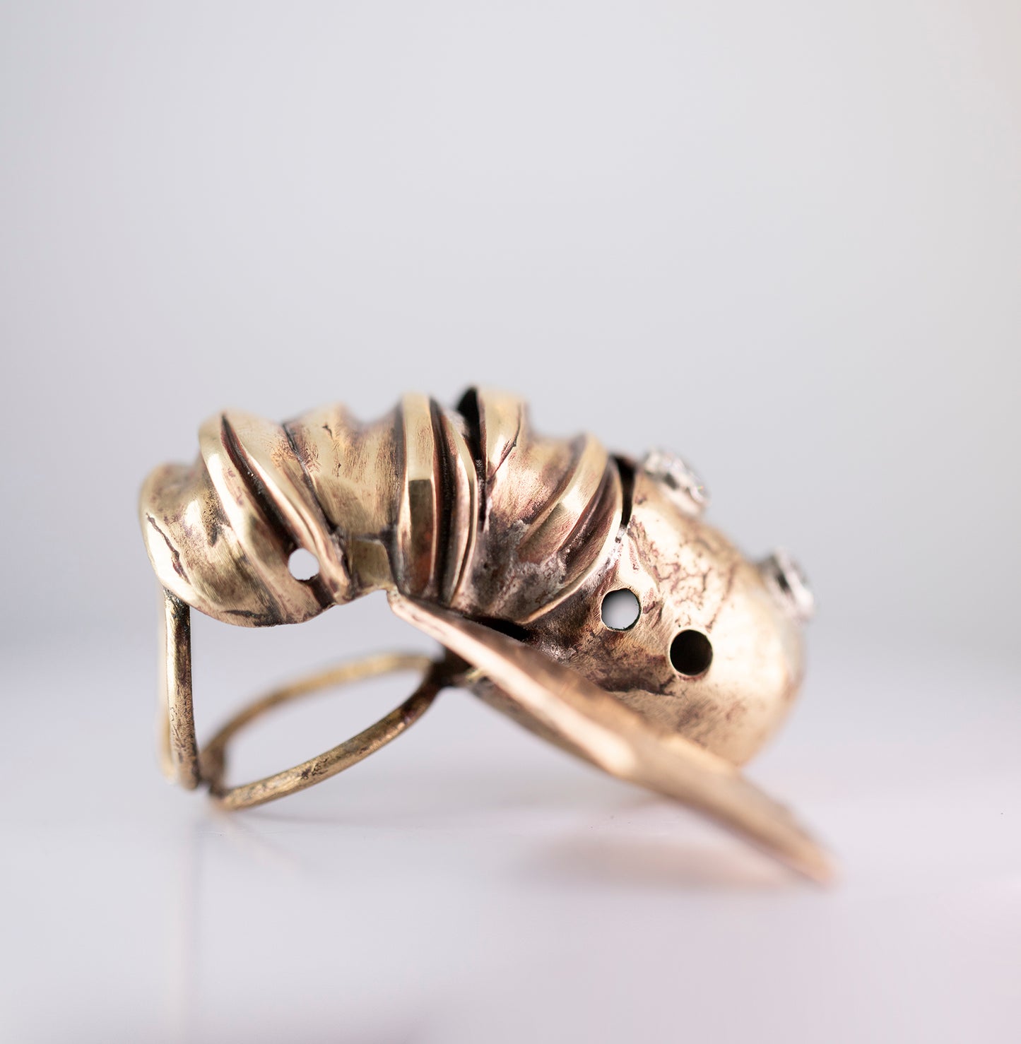 Ring in the shape of an insect. Brass. / Pierscien w ksztalcie owada. Mosiadz.