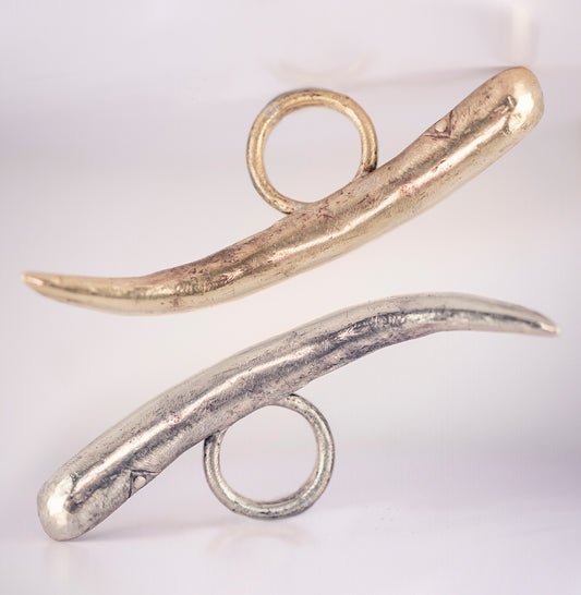Seed 2. Long ring brass and silver./ Dlugi piercien. Srebro i mosiadz.