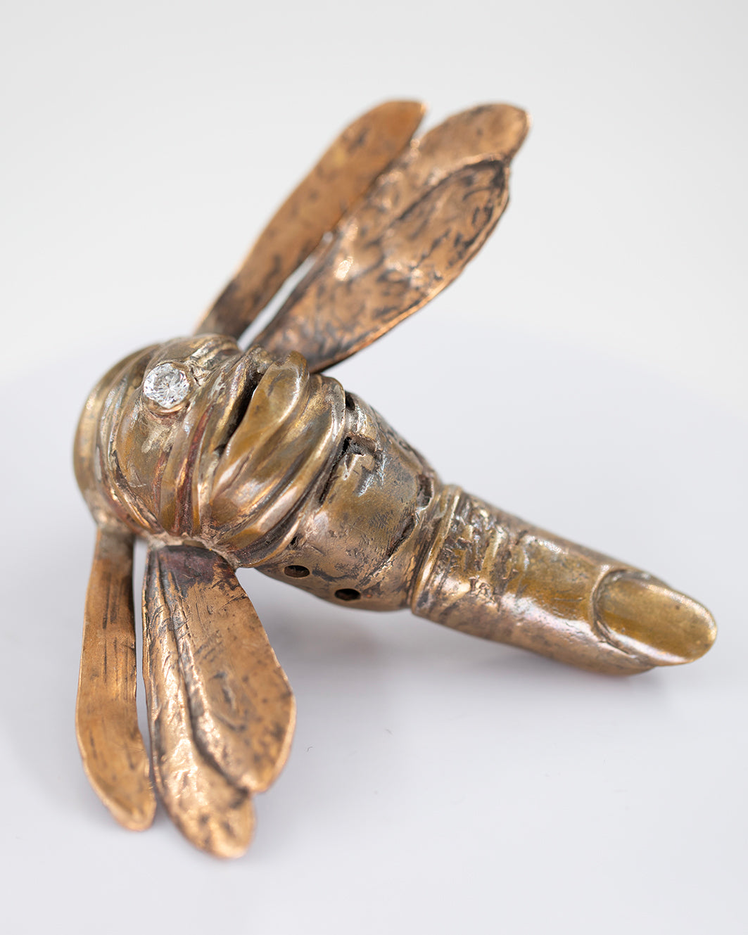 Ring in the shape of an dragonfly II. Bronze, brass. / Pierscien w ksztalcie owada. Braz i mosiadz.